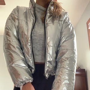 Silver Puffer Jacket